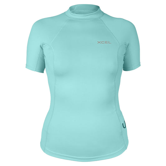 Women's Premium Stretch Short Sleeve Performance Fit UV Top - Glacier Blue