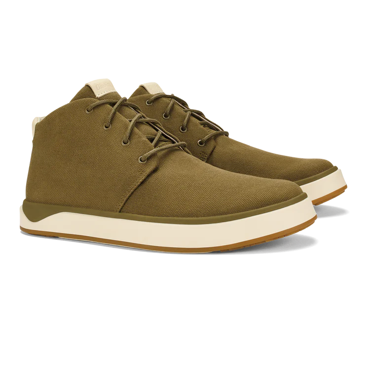 Olukai Men s Papaku Canvas Chukka Boots Dark Wood 11.5