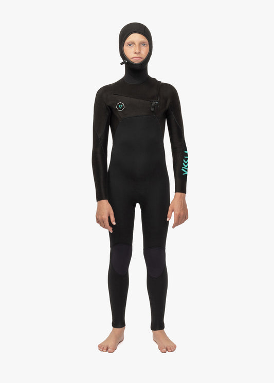 7 Seas Boys 5-4-3 Full Hooded Chest Zip Wetsuit