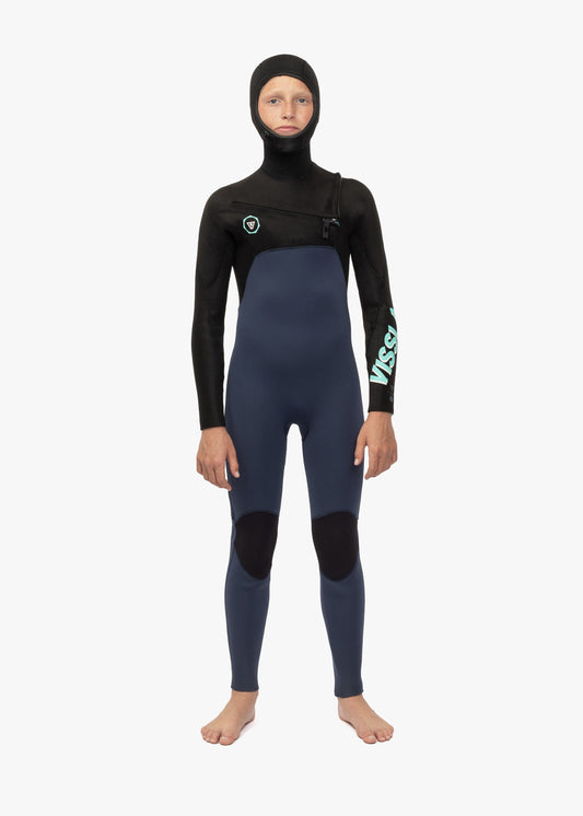 7 Seas Boys 5-4-3 Full Hooded Chest Zip Wetsuit