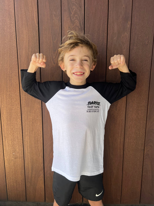 Sunrise Surf Shop Youth Baseball 3/4 Raglan Tee